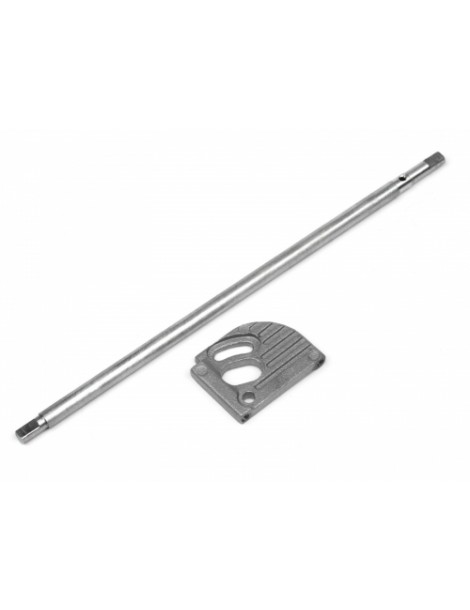 Aluminum drive shaft & motor mouting bracket