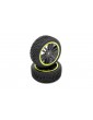 Rear complete tyres (x2) - Yellow