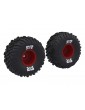 Arrma dBoots Cut Chevron MT Tire Set Glued, Red
