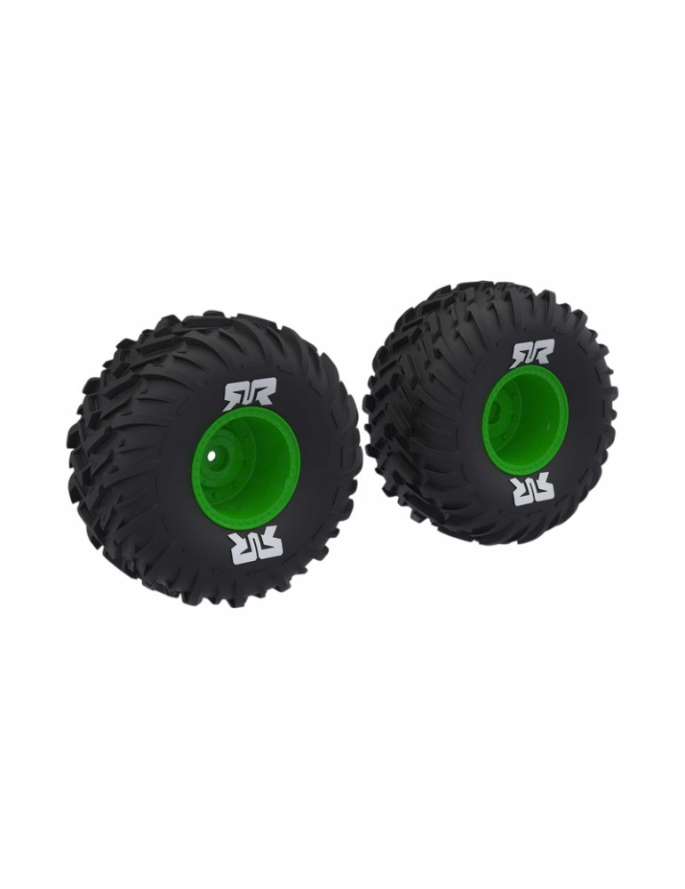 Arrma dBoots Cut Chevron MT Tire Set Glued, Green