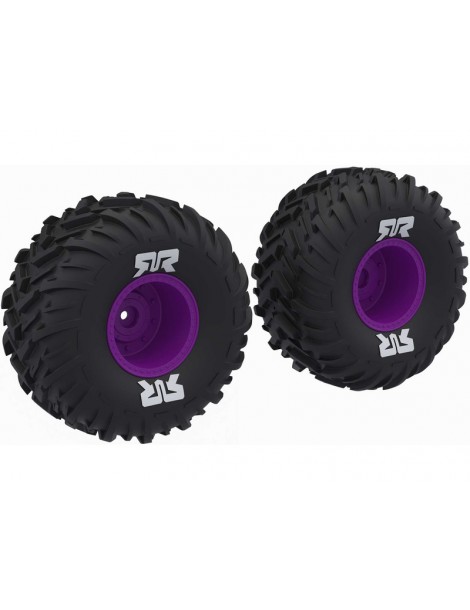 Arrma dBoots Cut Chevron MT Tire Set Glued, Purple