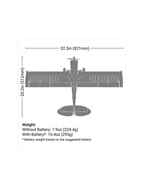 E-flite Micro Scrappy 800mm BNF Basic with AS3X and SAFE Select