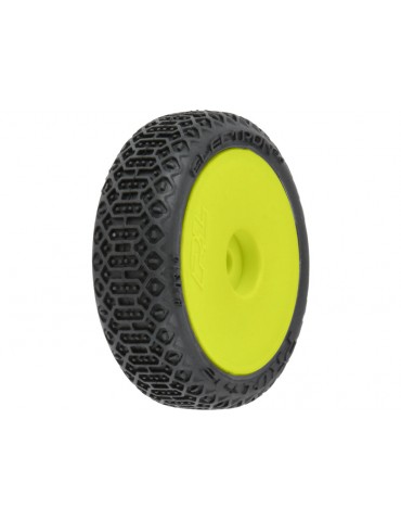 Pro-Line 1/24 Electron 2.0 Buggy Tires Mounted 7mm Yellow (4): Micro-B