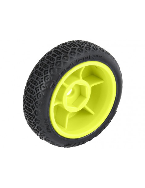 Pro-Line 1/24 Electron 2.0 Buggy Tires Mounted 7mm Yellow (4): Micro-B