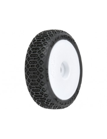Pro-Line 1/24 Electron 2.0 Buggy Tires Mounted 7mm White (4): Micro-B