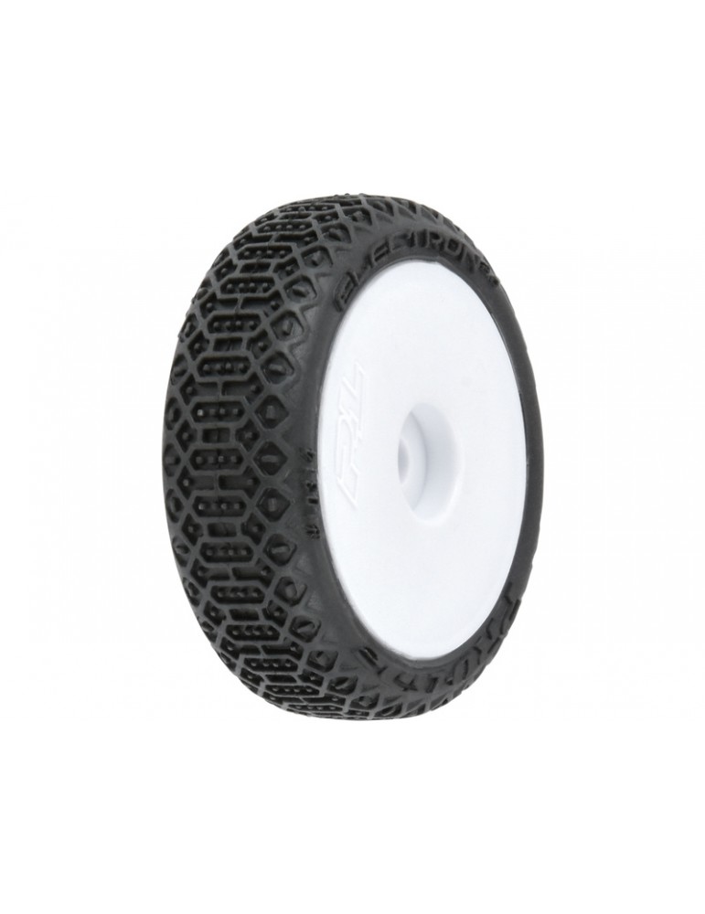 Pro-Line 1/24 Electron 2.0 Buggy Tires Mounted 7mm White (4): Micro-B