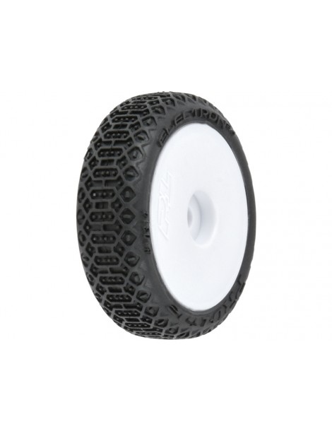 Pro-Line 1/24 Electron 2.0 Buggy Tires Mounted 7mm White (4): Micro-B