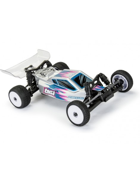Pro-Line 1/24 Electron 2.0 Buggy Tires Mounted 7mm White (4): Micro-B