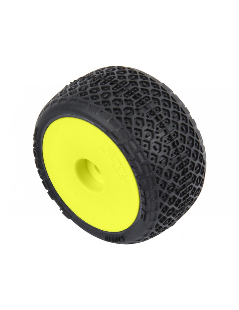 Pro-Line 1/28 Electron 2.0 T Tires Mounted 7mm Yellow (4): Micro-T
