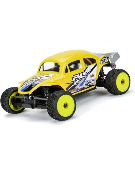 Pro-Line 1/28 Electron 2.0 T Tires Mounted 7mm Yellow (4): Micro-T