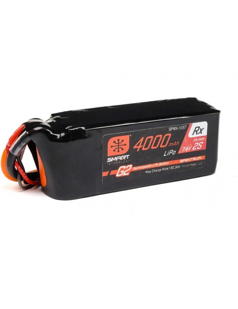 Spektrum 7.4V 4000mAh 2S Smart G2 LiPo akumuliatorius RC imtuvams