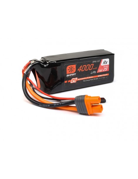 Spektrum 7.4V 4000mAh 2S Smart G2 LiPo akumuliatorius RC imtuvams