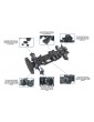 Team Associated DC10 RWD 1:10 mastelio RC drift modelis šasi komplektas