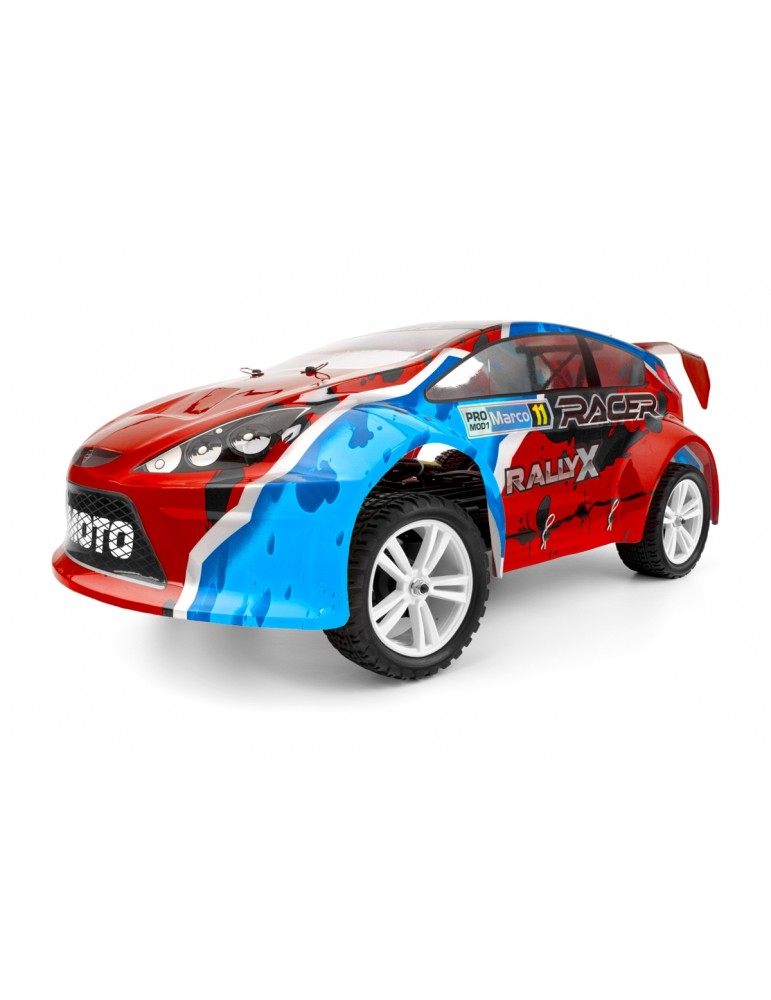 HiMOTO Rally X Brushless 1/10 RTR raudonas RC modelis su 4WD pavara