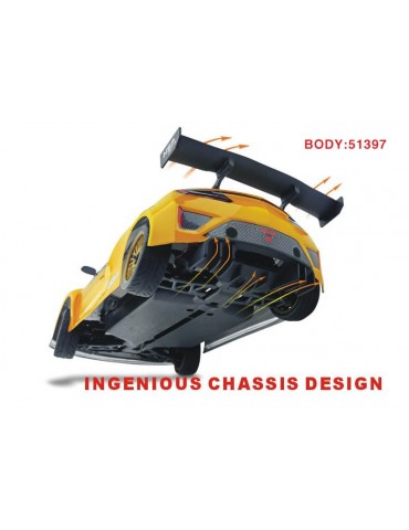 HSP GT PRO 1/10 2.4 GHz Brushless On-road, Yellow