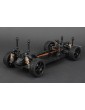 CARTEN T410 Rally 1:10 4WD RC touring važiuoklės rinkinys su aliuminio amortizatoriais ir rally padangomis