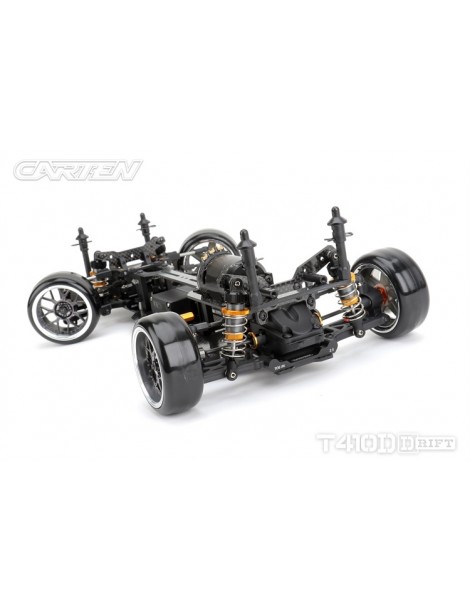 CARTEN T410D 1:10 RWD RC drift važiuoklės rinkinys iš anglies pluošto ir aliuminio