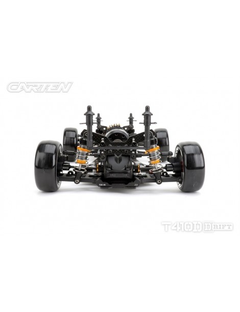 CARTEN T410D 1:10 RWD RC drift važiuoklės rinkinys iš anglies pluošto ir aliuminio