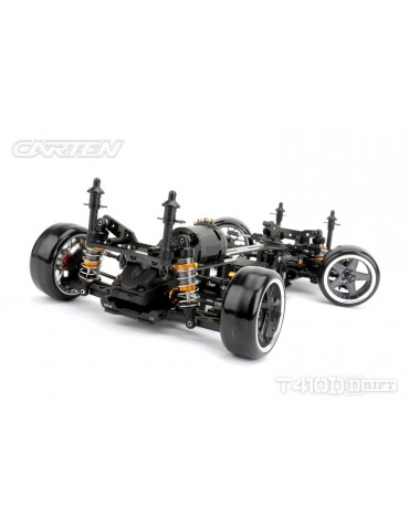 CARTEN T410D 1:10 RWD RC drift važiuoklės rinkinys iš anglies pluošto ir aliuminio