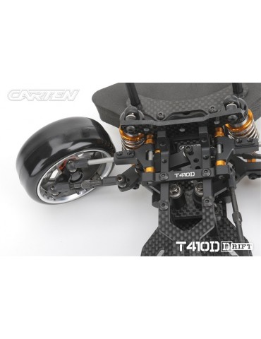 CARTEN T410D 1:10 RWD RC drift važiuoklės rinkinys iš anglies pluošto ir aliuminio