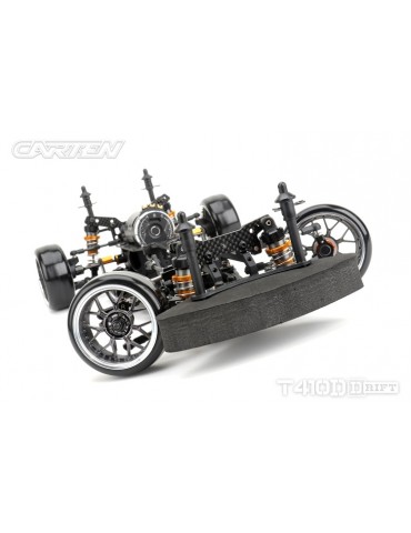 CARTEN T410D 1:10 RWD RC drift važiuoklės rinkinys iš anglies pluošto ir aliuminio
