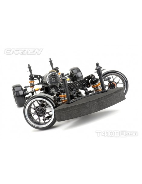 CARTEN T410D 1:10 RWD RC drift važiuoklės rinkinys iš anglies pluošto ir aliuminio