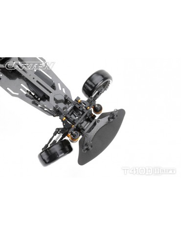 CARTEN T410D 1:10 RWD RC drift važiuoklės rinkinys iš anglies pluošto ir aliuminio