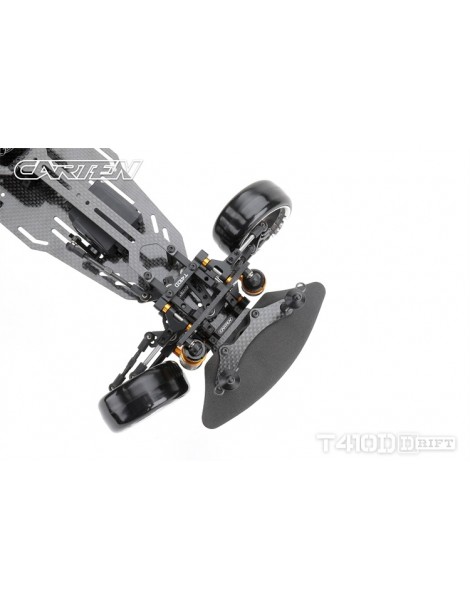 CARTEN T410D 1:10 RWD RC drift važiuoklės rinkinys iš anglies pluošto ir aliuminio