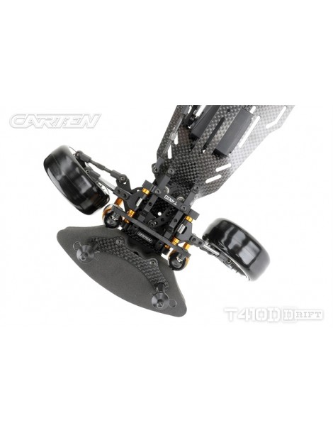 CARTEN T410D 1:10 RWD RC drift važiuoklės rinkinys iš anglies pluošto ir aliuminio