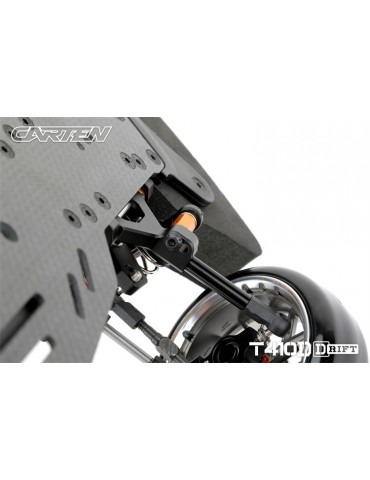CARTEN T410D 1:10 RWD RC drift važiuoklės rinkinys iš anglies pluošto ir aliuminio