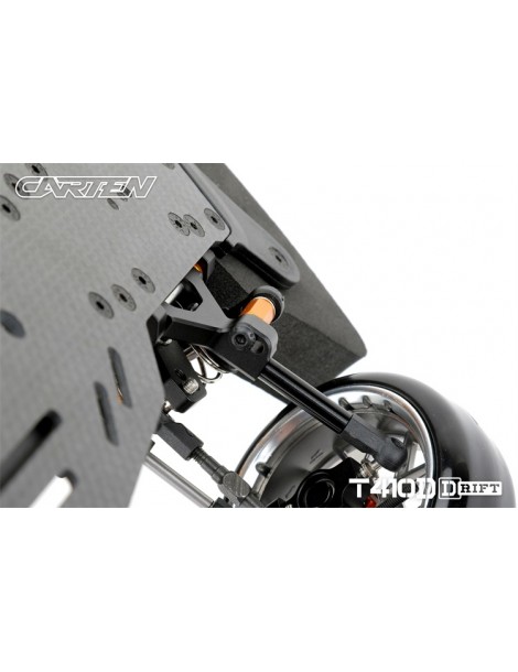 CARTEN T410D 1:10 RWD RC drift važiuoklės rinkinys iš anglies pluošto ir aliuminio