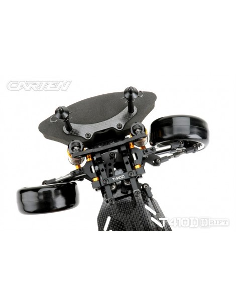 CARTEN T410D 1:10 RWD RC drift važiuoklės rinkinys iš anglies pluošto ir aliuminio