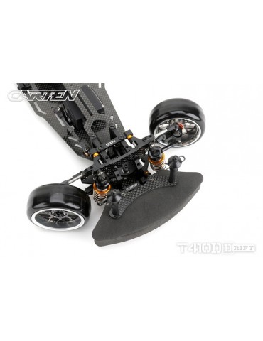 CARTEN T410D 1:10 RWD RC drift važiuoklės rinkinys iš anglies pluošto ir aliuminio