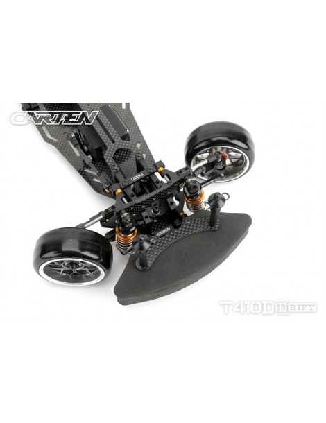CARTEN T410D 1:10 RWD RC drift važiuoklės rinkinys iš anglies pluošto ir aliuminio