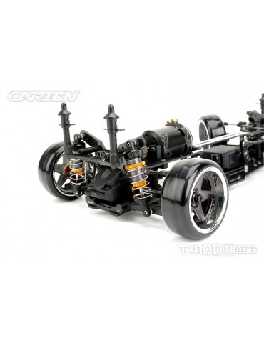 CARTEN T410D 1:10 RWD RC drift važiuoklės rinkinys iš anglies pluošto ir aliuminio