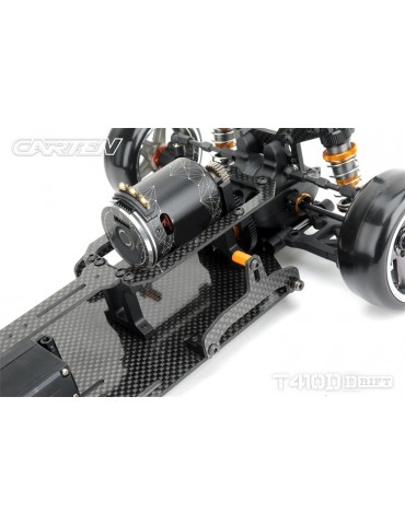 CARTEN T410D 1:10 RWD RC drift važiuoklės rinkinys iš anglies pluošto ir aliuminio