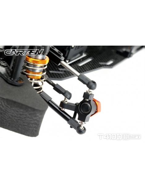 CARTEN T410D 1:10 RWD RC drift važiuoklės rinkinys iš anglies pluošto ir aliuminio
