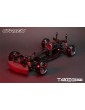 CARTEN T410D 1:10 RWD RC drift važiuoklės rinkinys iš anglies pluošto ir aliuminio