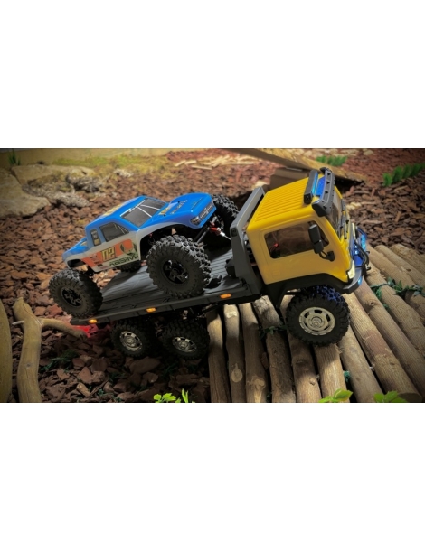 Hobby Plus CR-18P Arktos 6x6 Tow Truck Geltonas 1:18 RTR RC kopimo modelis su gervės sistema
