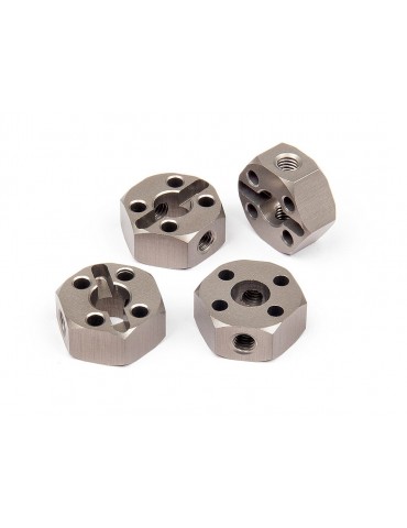 Aluminum locking hex wheel hub (12mm/4pcs)