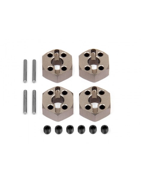 Aluminum locking hex wheel hub (12mm/4pcs)