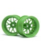 TECH 7 WHEEL GREEN 52X26X+9MM OFFSET (2PCS)