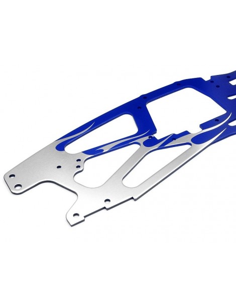 FLAMED TVP CUSTOM CHASSIS SILVER/BLUE/2PCS/SAVAGE