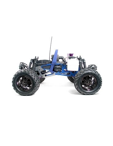 FLAMED TVP CUSTOM CHASSIS SILVER/BLUE/2PCS/SAVAGE