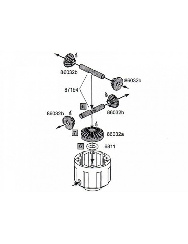 4 BEVEL GEAR DIFF CONVERSION 1 SET/R40 OR SAVAGE