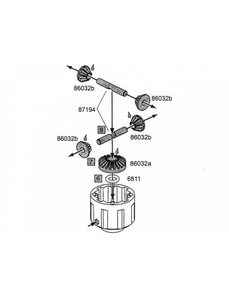 4 BEVEL GEAR DIFF CONVERSION 1 SET/R40 OR SAVAGE