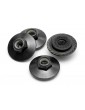 FLANGED LOCK NUT M5X8MM BLACK/4PCS)/CLOCKWISE