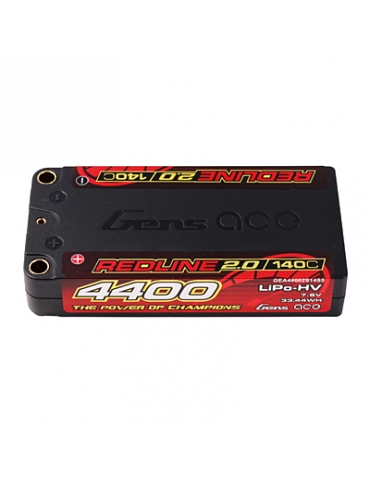 Gens ace Redline 2.0 Shorty LCG 4400mAh 7.6V 2S 140C HV LiPo akumuliatorius