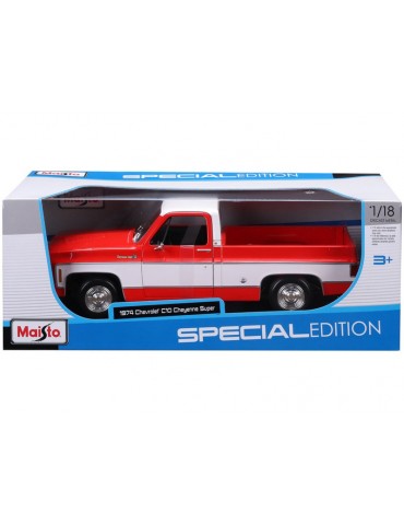 Maisto Chevrolet C10 Cheyenne Super 1:18 1974 red-white