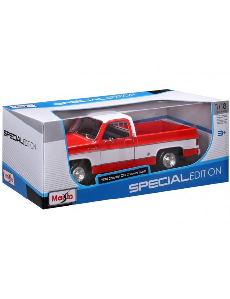 Maisto Chevrolet C10 Cheyenne Super 1:18 1974 red-white